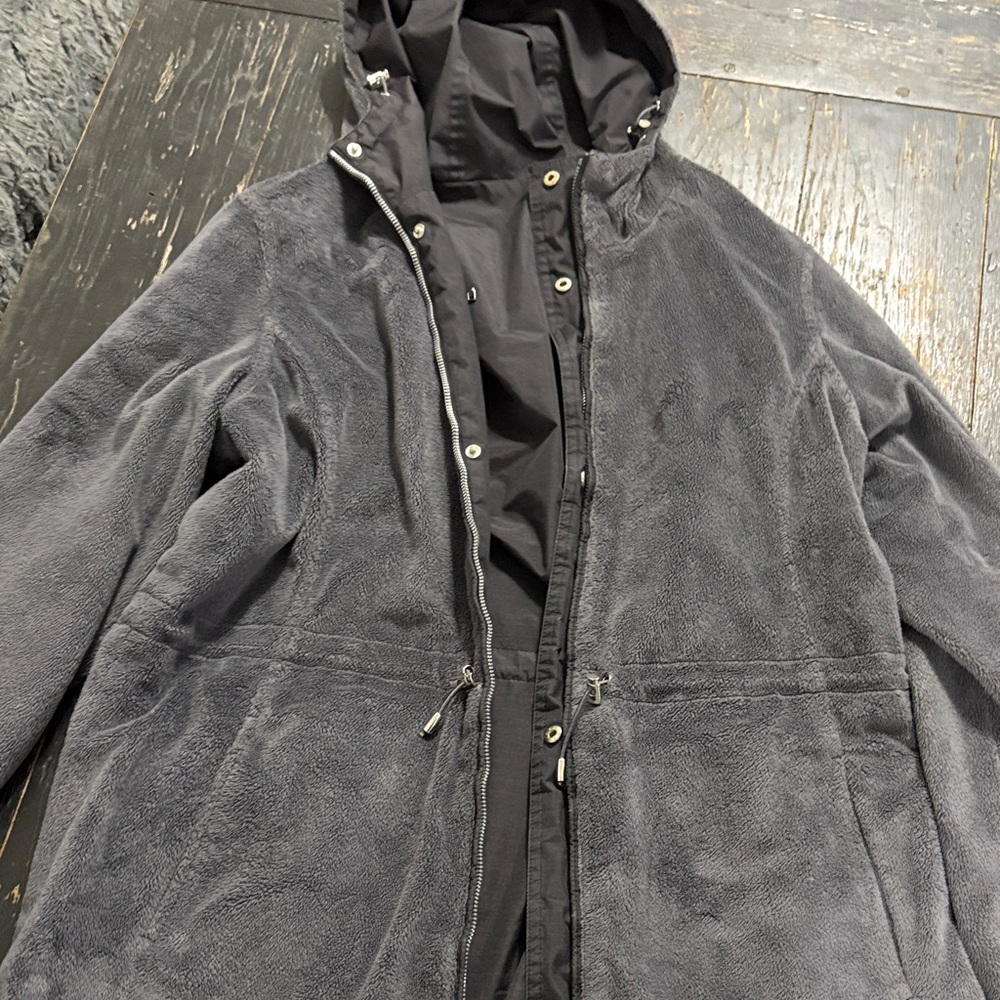 Women’s Gray Hooded Reversible Jacket